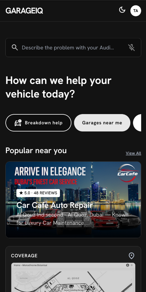 GarageIQ Home